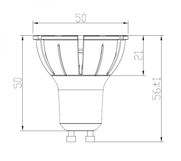 LED GU10 Vollspektrum 7W COB, 580lm, 36°, 3000K, dimmbar