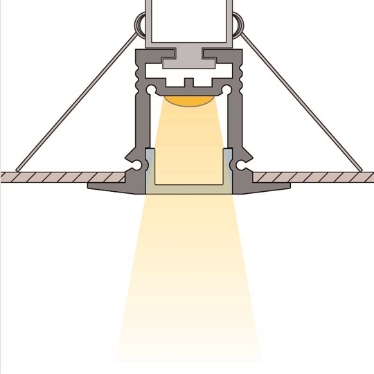 Alu-Einbau-Profil Dolino - BxH=35 x 25mm, Länge 3m