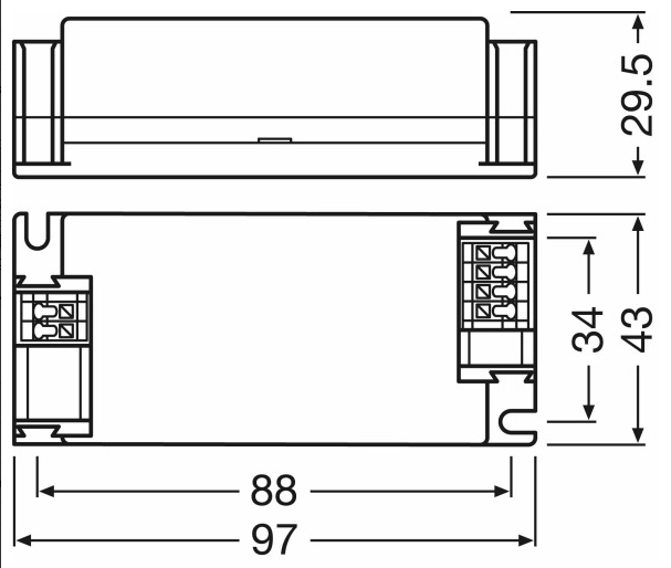 Treiber 35W, 500/600/700mA, IP20, nicht Dimmbar
