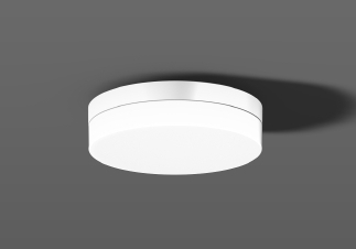 Decken- und Wandleuchten, D 230 H 63, 124°, Glas opal