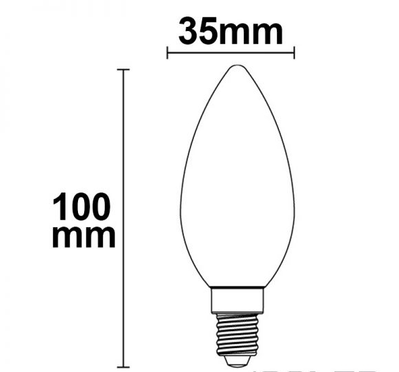 Kerzen LED 4W E14 Dimmbar satin