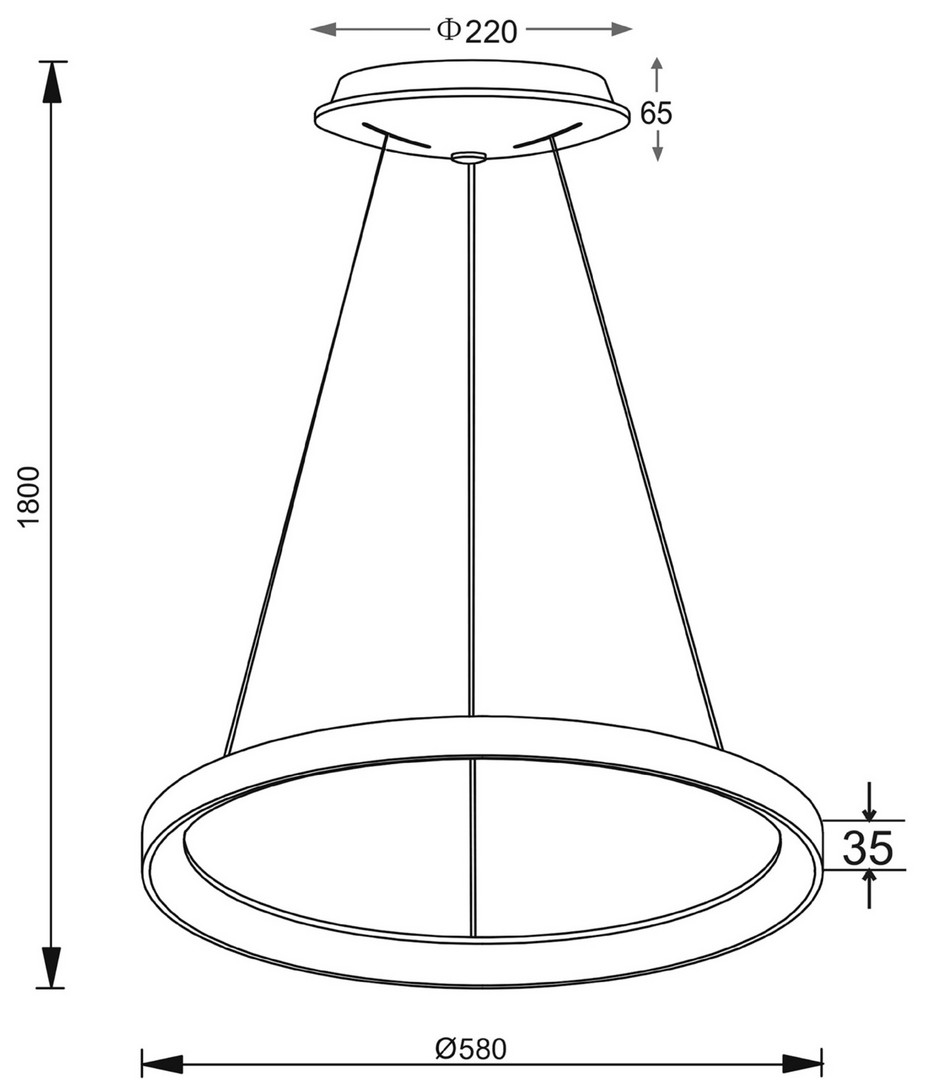Pendelleuchte LED MEROPE, 580mm Gehäuse weiss 3100/3200K