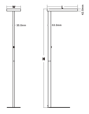 Stehleuchte PRO LED, silber 80W, 4600LM/4400LM, CRI>80