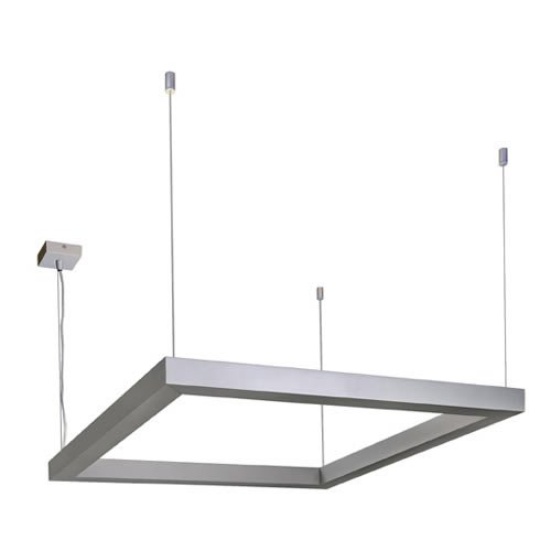Pendelleuchte OPEN GRILL 4x24Wsilbergrau