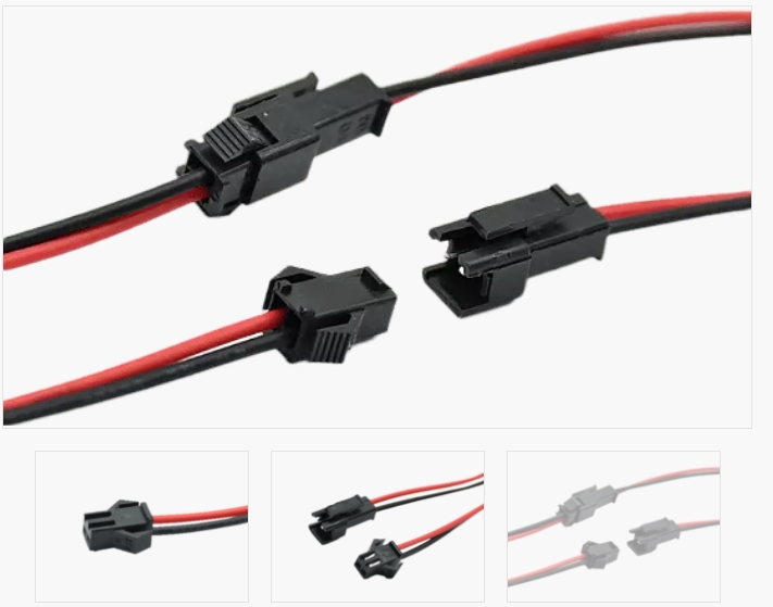 Zubehör 500mm Kabel, rot/schwarz mit Stecker montiert