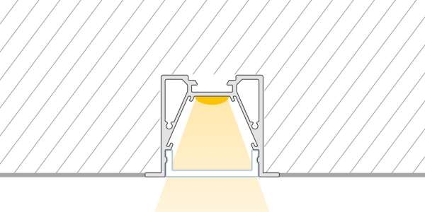 Catania, Einbau-Aluminiumprofil, L 3m x B 30mm x H 30mm