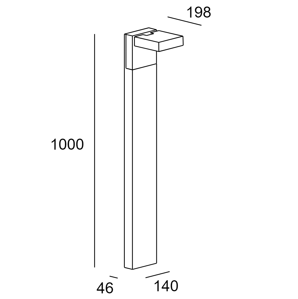 Poller Leuchte anthrazit7744lm 2700-3200-4000K