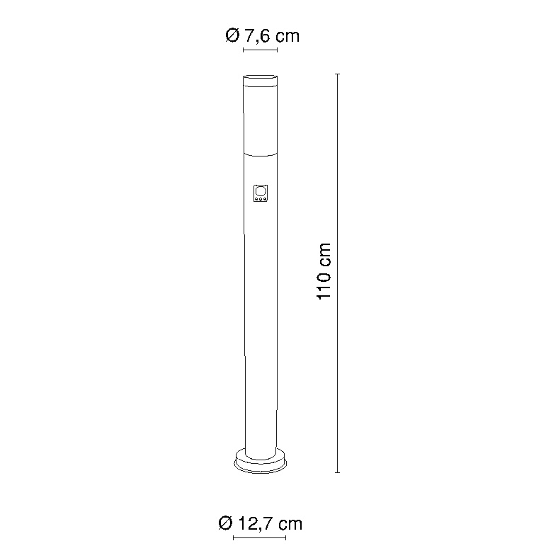 BOSTON S HV-Wegleuchte 240V/1x60W E27 IP44