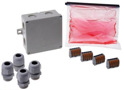 Abzweigbox IP68, Gelfüllung und Zubehör