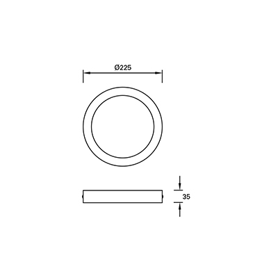 Aufbauleuchte 400 LED 26.4W 3375lm CRI80 3000K