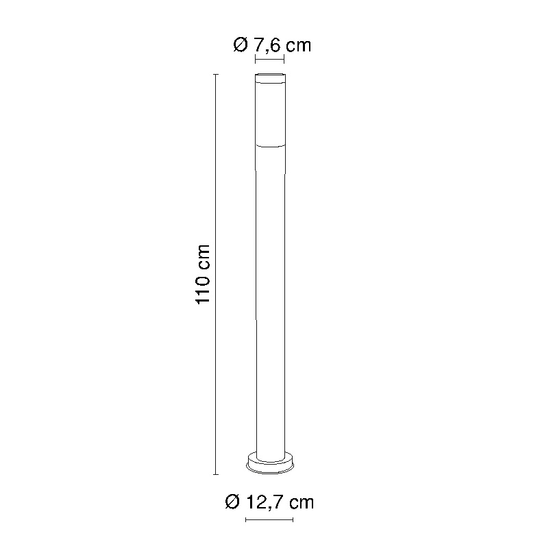BOSTON HV-Wegleuchte 240V/1x60W E27 IP44
