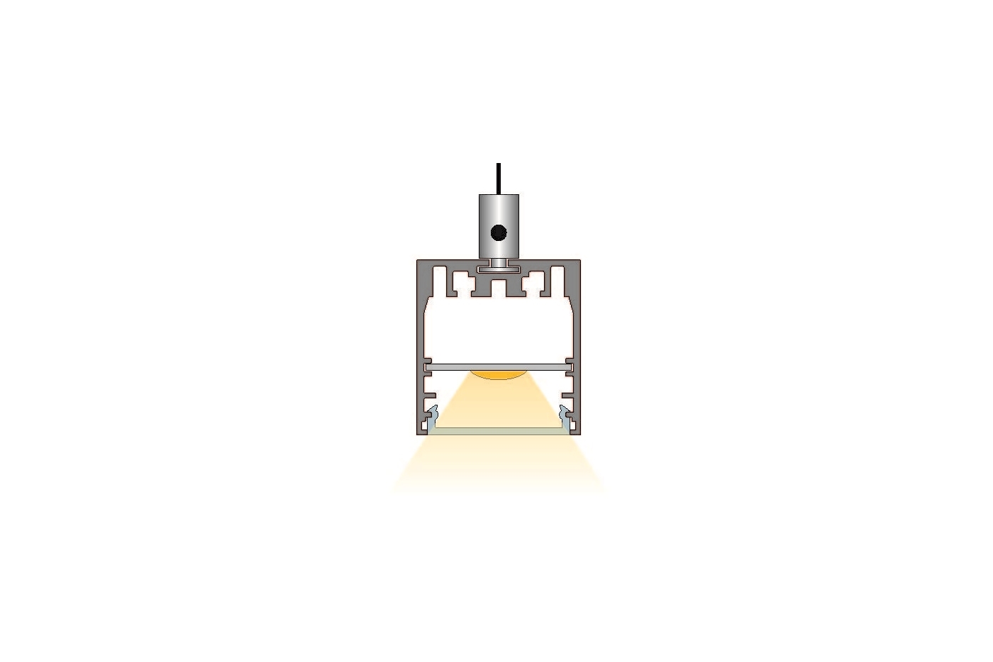 Alu U-Profil BxH=40 x 44mm, max. Länge 2m