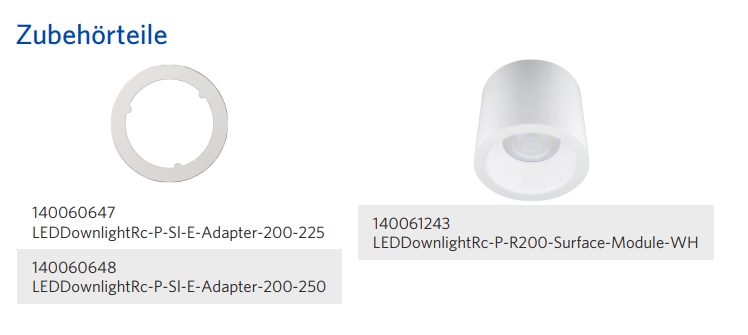 LED Einbau DownlightRc-P-MW R200-15W-1660lm-4000 CRI 80