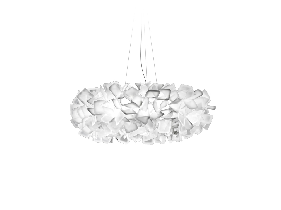 Pendelleuchte LARGE CLIZIA weiss, 4 X E27 LED Filament