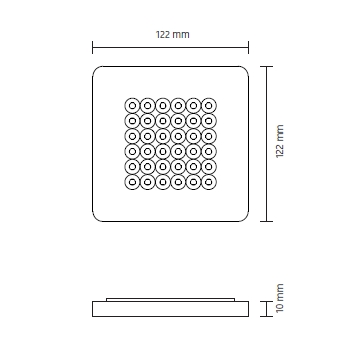 MODUL Q 36 2700K Ra>80 546lm 8W 24VDC IP20