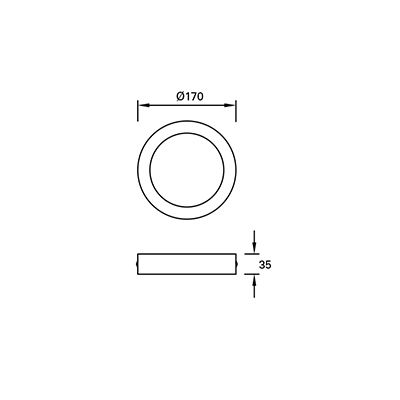 Aufbauleuchte 160 LED 10W 1150lm CRI80 3000K
