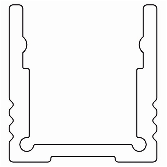 Alu-Profil hoch Dolino - BxH=18.4 x 19.7mm, Länge 3m