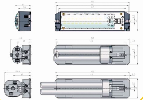 Netzspannung Profi LED Modul 13W 3000K 1075lm mit Kühlkörper