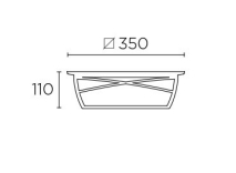 Decken-Wandleuchte 2xE27 230V P23 Rostbraun