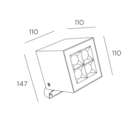 Cube Pro 6W 3000K 667lm Ra80 Medium 35° on/off
