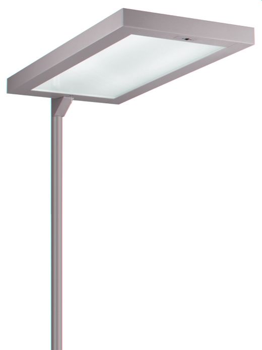 Stehleuchte LED 4000°K, Taster  + Bewegungsmelder, weiss