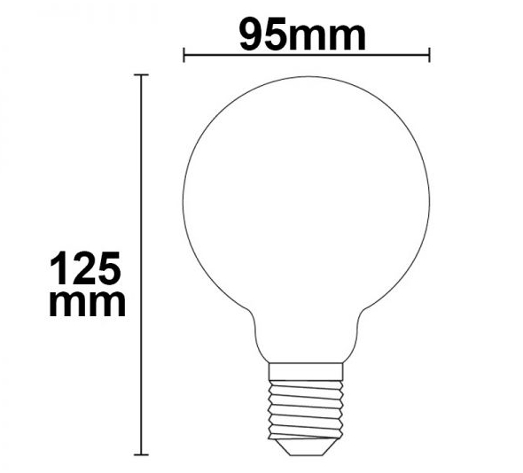 Glob LEDG 95  8W E27 Dimmbar satin