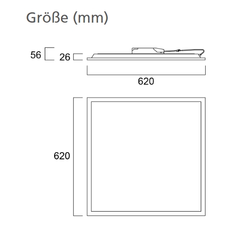 START Panel UGR19 625x625 on/off 4000lm 840