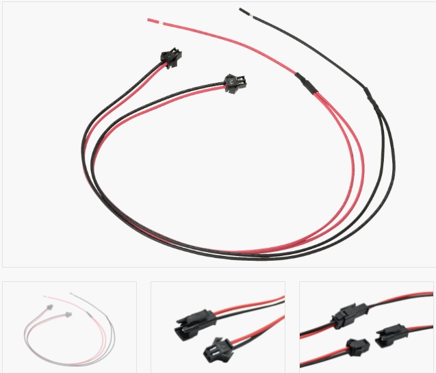 500mm Kabel, rot/schwarz mit Y- Kabel 2 weiblich montiert