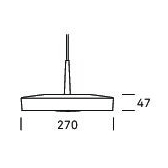 KIVO Pendelleuchte LED 70° CRI 90, 24W, 2700K, 2200 lm