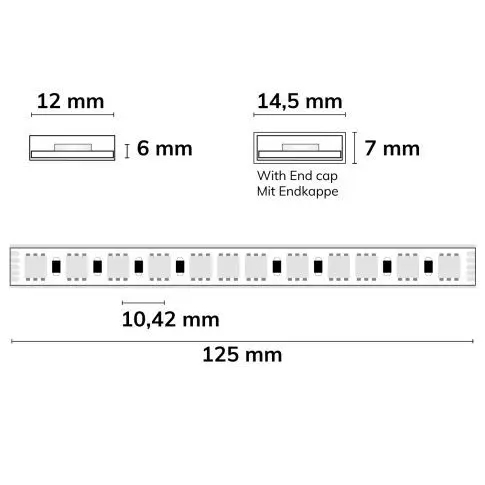 LED AQUA RGB+WW Flexband, 48V DC, 19W, IP68, 4in1 Chip,