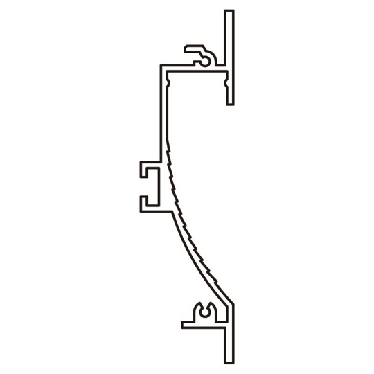 Alu-Einbau-Profil flach Wall 3.0, - BxH=90 x 23mm, Länge 3m