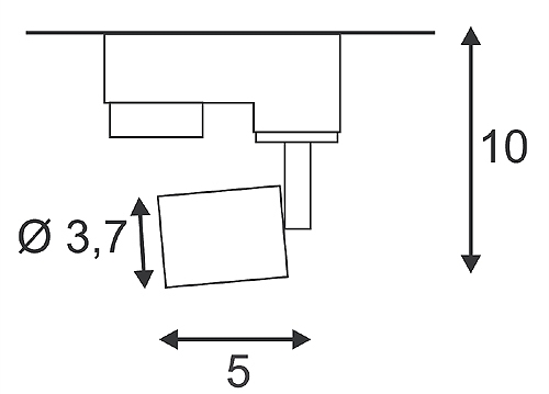 Spot schwarz GU10 3-Phasen-Adapter
