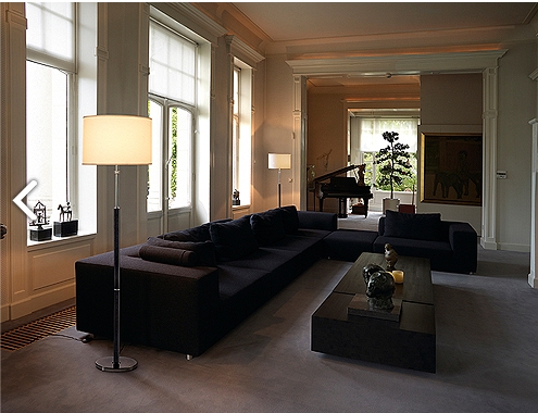 SOPRANA Standleuchte beige/chrom