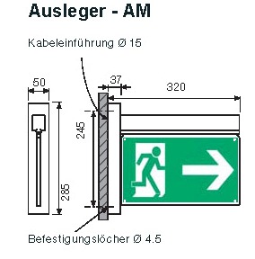 Wand-Notleuchte LED inkl. autm.Test