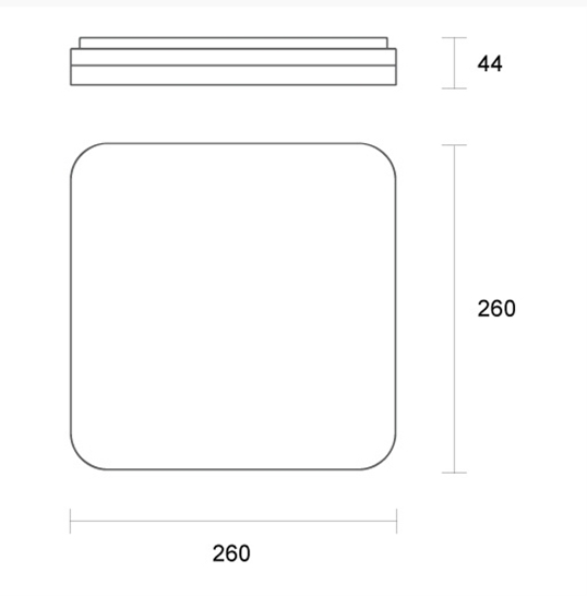 SLICE SQUARE, 260x260, 3000/4000°K, 110°, weiss