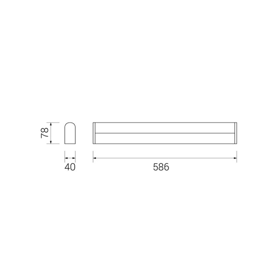 LED WandleuchteMIRROR ROUND, L586, 160°, chrom