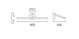 Bilderleuchte SIENA 3.6W 400Lm 3000K patiniert