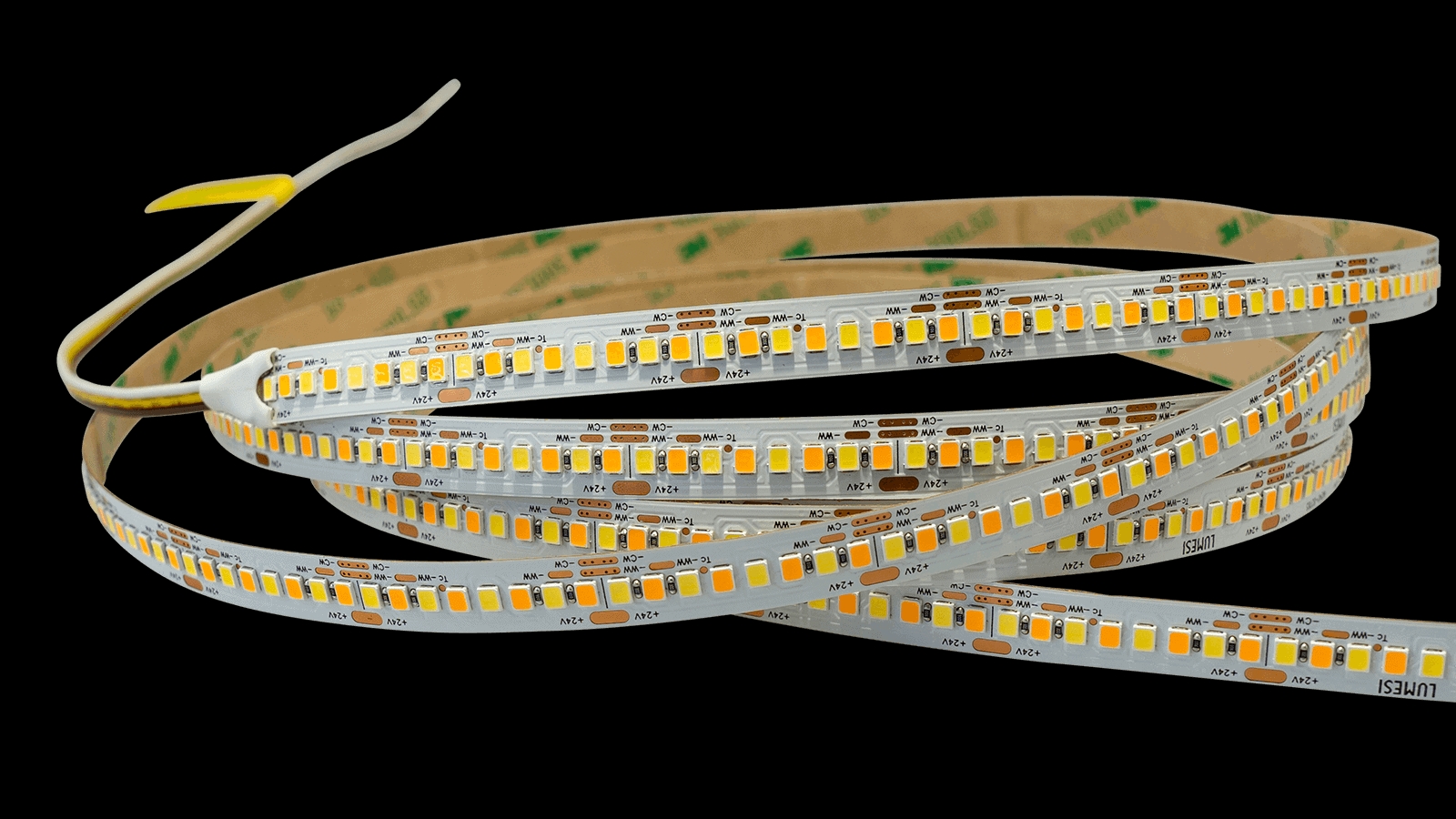 LED Strip TW Tunable White, IP20, 2700-6500°K, 1650lm/m,CRI90 24VDC, 20W/m