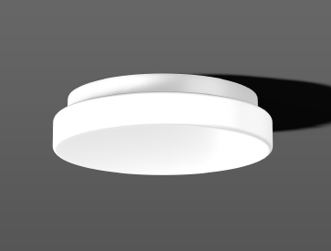 Decken- und Wandleuchten, D 300 H 75, 120°, Glas opal