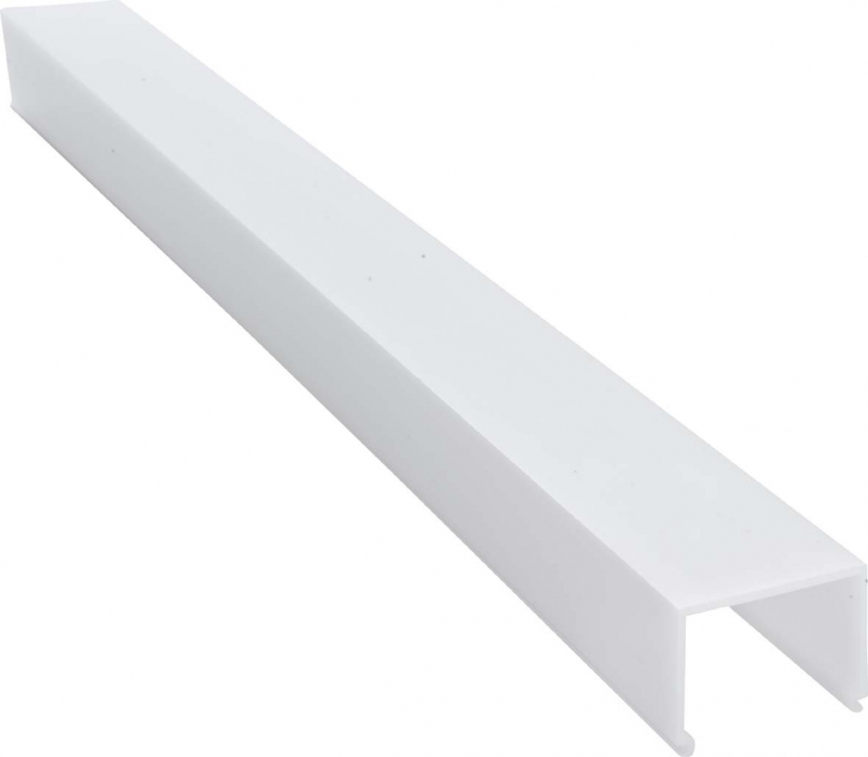 Abdeckung hoch opal weiss zu U-Profil