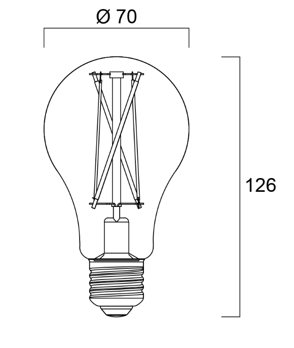TOLEDO GLS V4 Satin 1521LM 827 E27 SL