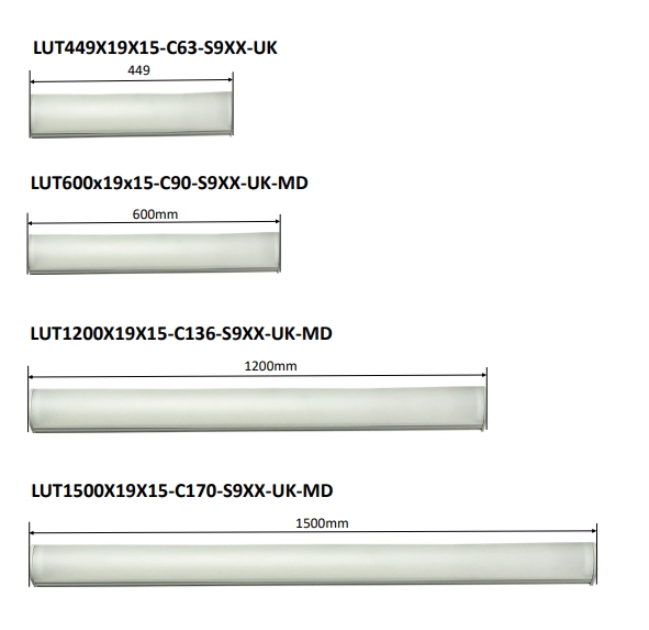 T8 LED Modul 1200x19x15mm / 4000K / CRI >90 / 136LED