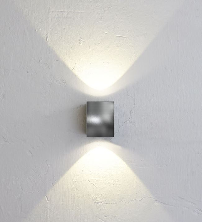 LED Wandleuchte KUBIK, 2x5W COB LED, 3000K, 700lm, IP44