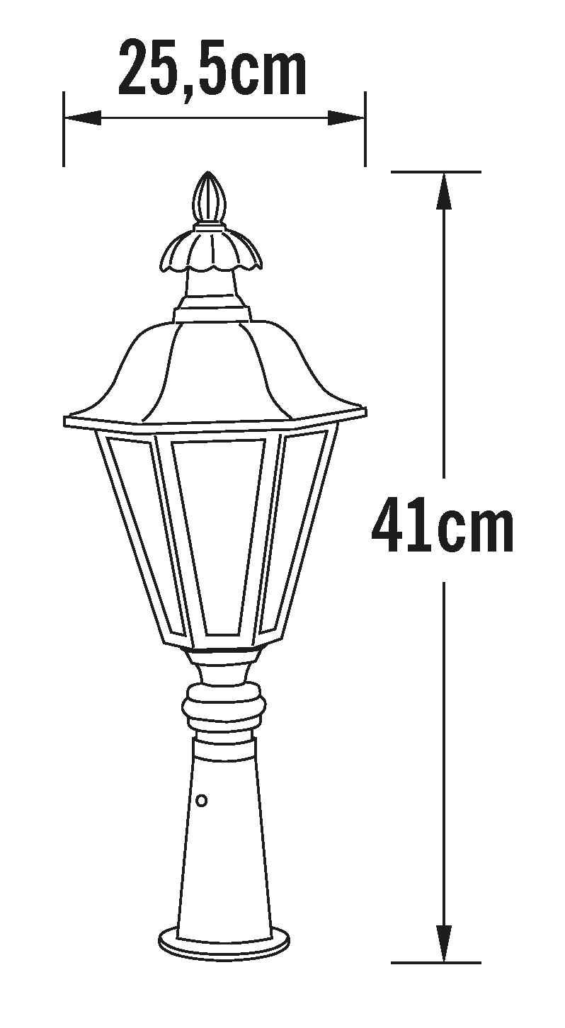 Gartenleuchte Pallas, matt schwarz, E27  IP23