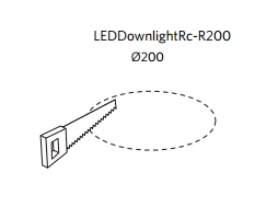 LED Einbau DownlightRc-P-HG R200-33W-3360lm-3000 CRI 80