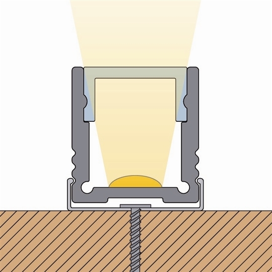 Alu-Profil hoch Dolino - BxH=18.4 x 19.7mm, Länge 3m
