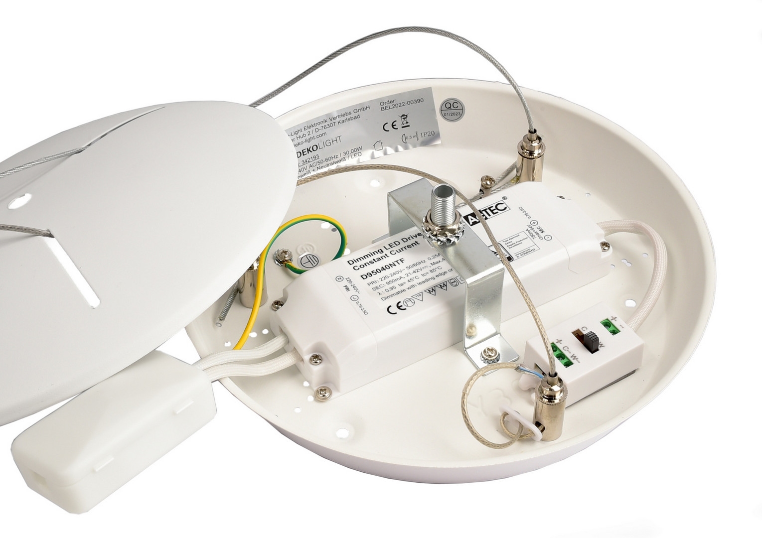 Pendelleuchte LED MEROPE, 580mm Gehäuse weiss 3100/3200K