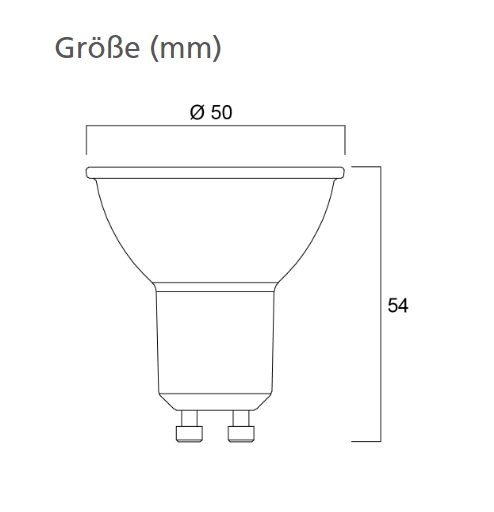 LED GU10 3000K 36° 7W 610lm nicht Dimmbar