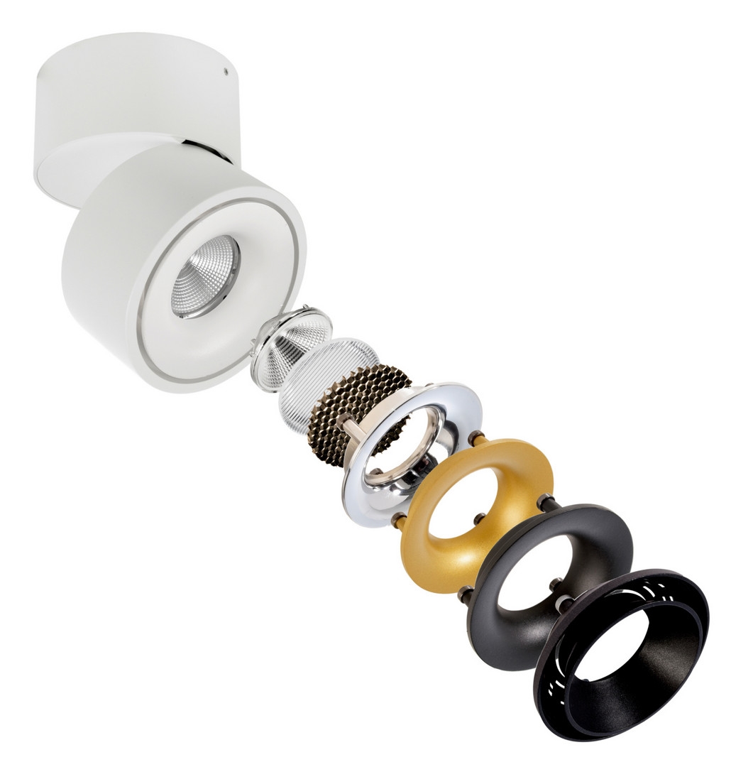 Aufbauleuchte LED UNI 2 12W 36° 3000K 835 lm Gehäuse weiss