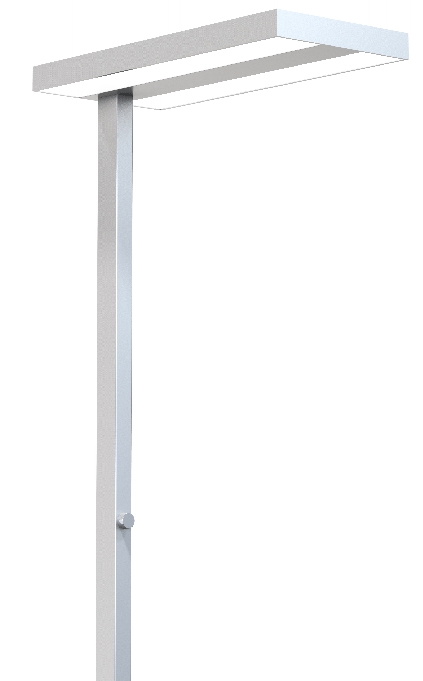 Stehleuchte PRO LED, silber 80W, 4600LM/4400LM, CRI>80